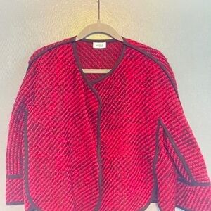 Akris Punto Striped Red and Black Sweater